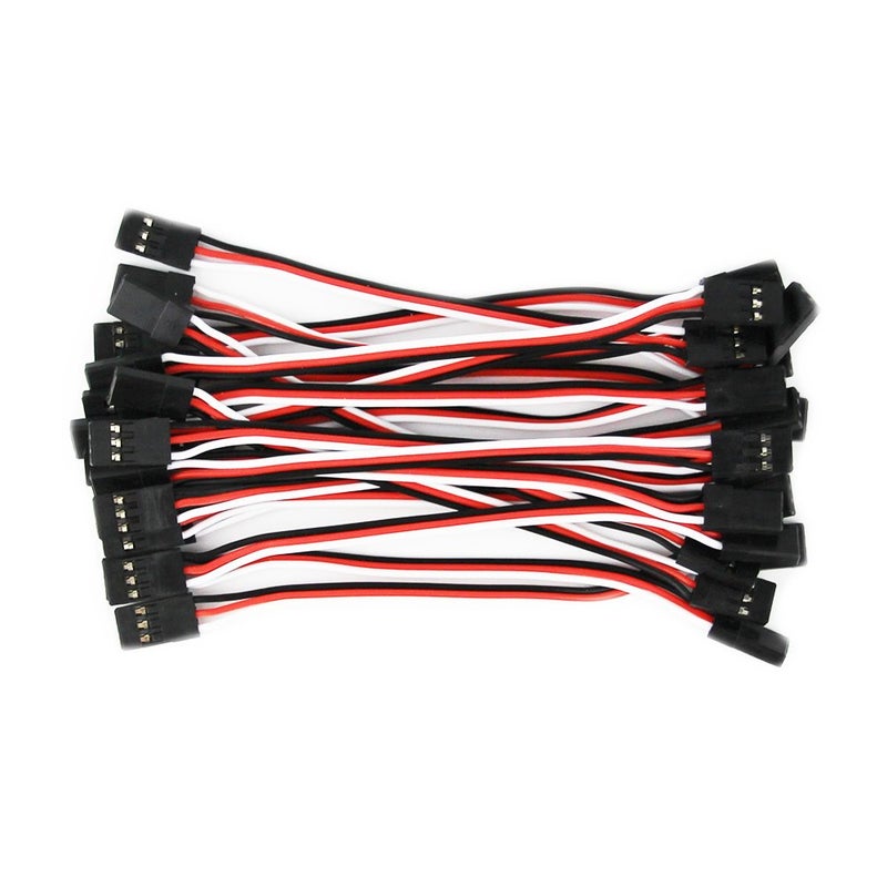 OliYin 20pcs 3.93inch 10cm 100mm Servo Extension Lead Wire Cable Male to Male KK MK MWC 26awg Servo Wire - Image 3